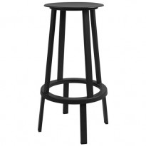 TABOURET HAUT REVOLVER, H.76 cm, Noir de HAY
