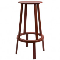 TABOURET HAUT REVOLVER, H.76 cm, Rouge de HAY