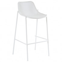 TABOURET DE BAR ROUND, Blanc mat de EMU