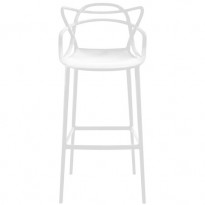 TABOURET MASTERS STOOL H 75 / H. 109 CM DE KARTELL, BLANC