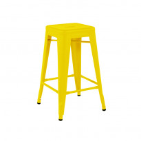 TABOURET HAUT H.60, Finition mat, Jaune citron de TOLIX