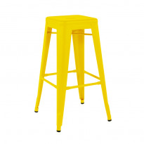 TABOURET HAUT H.70, Finition mat, Jaune citron de TOLIX