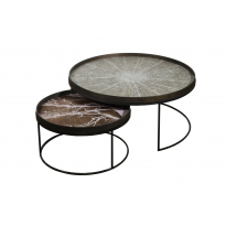 SET DE 2 TABLES BASSES ROUND EXTRA LARGE, H.31/38 d