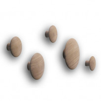 SET DE 5 PATÈRES THE DOTS DE MUUTO, CHÊNE NATUREL 