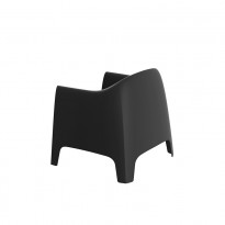 Fauteuil lounge SOLID de Vondom, Basic noir