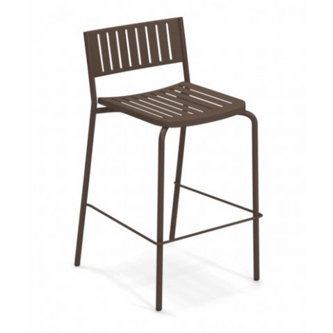 TABOURET HAUT BRIDGE, Marron d'Inde de EMU