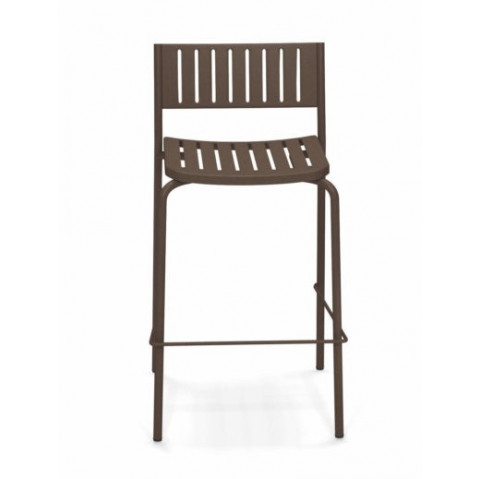TABOURET HAUT BRIDGE, Marron d'Inde de EMU