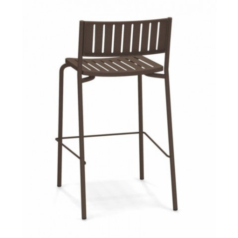 TABOURET HAUT BRIDGE, Marron d'Inde de EMU