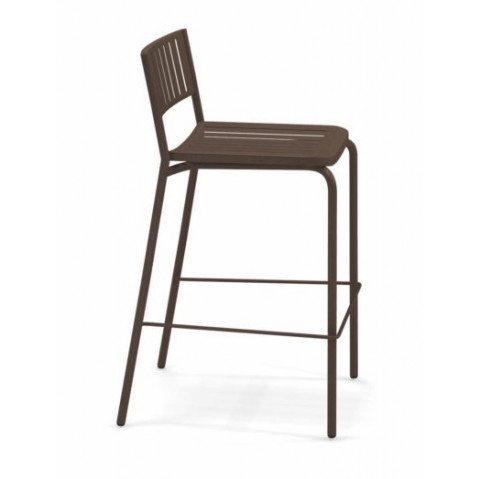 TABOURET HAUT BRIDGE, Marron d'Inde de EMU