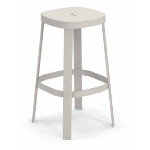 tabouret haut emu blanc mat