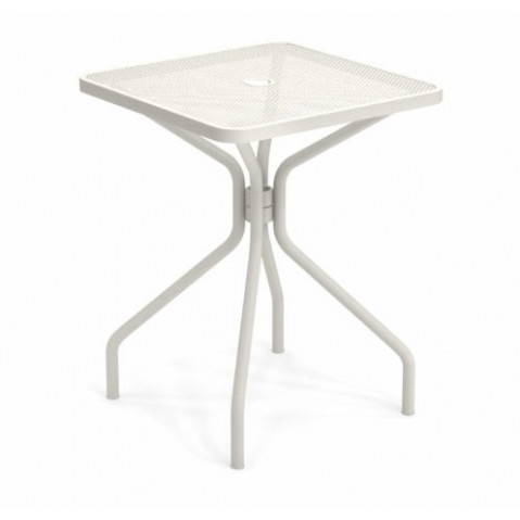 table carree cambi 60 emu blanc mat
