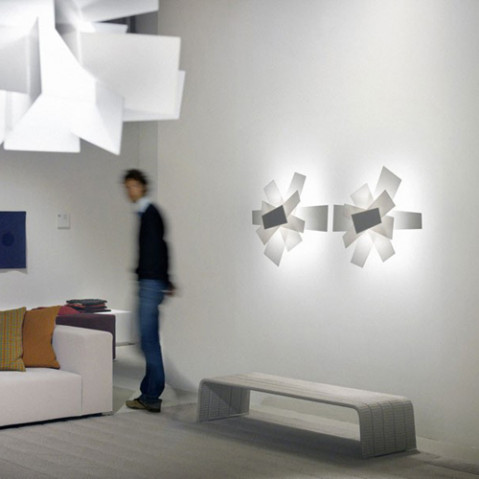 Big Bang Applique Murale Foscarini Rouge