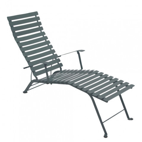 Bistro Chaise Longue Design Fermob Gris Orage