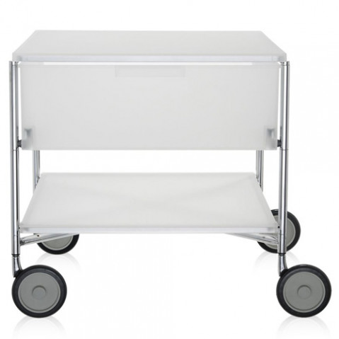 caisson roulettes mobil 1 tiroir kartell blanc
