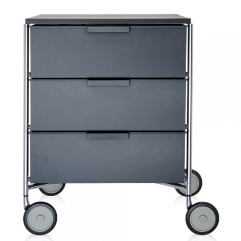 caisson rangement mobil 3 tiroirs kartell ardoise