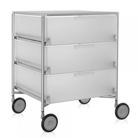 caisson rangement mobil 3 tiroirs kartell blanc