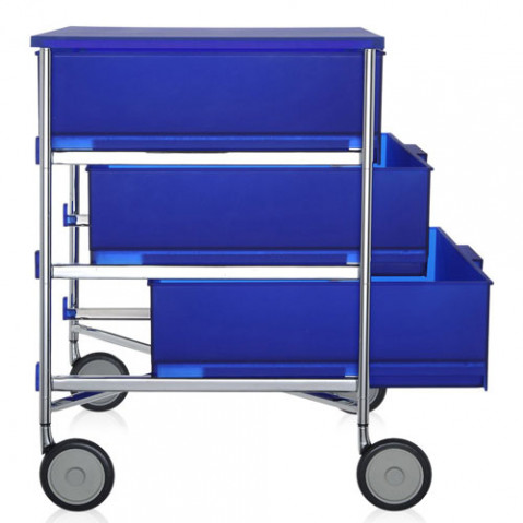 caisson rangement mobil 3 tiroirs kartell cobalt