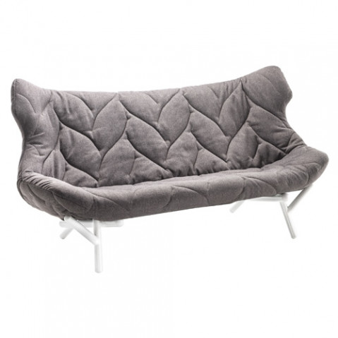 canape foliage kartell blanc trevira gris