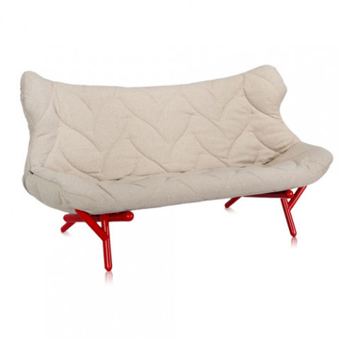 canape foliage rouge kartell trevira beige