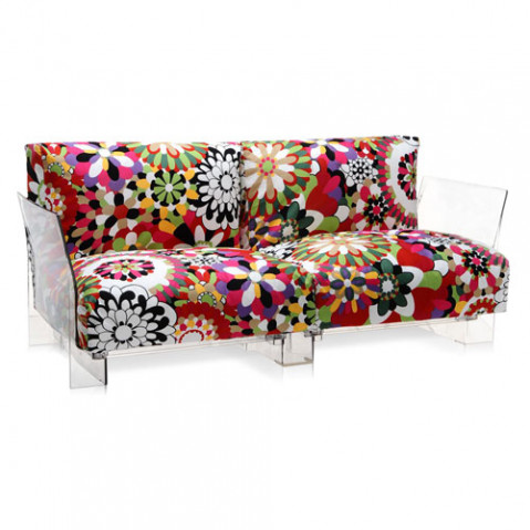 canape pop missoni 2 places kartell transparent vevey tons rouges