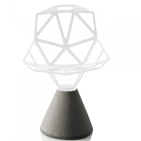 Chair One Magis base béton assise blanc