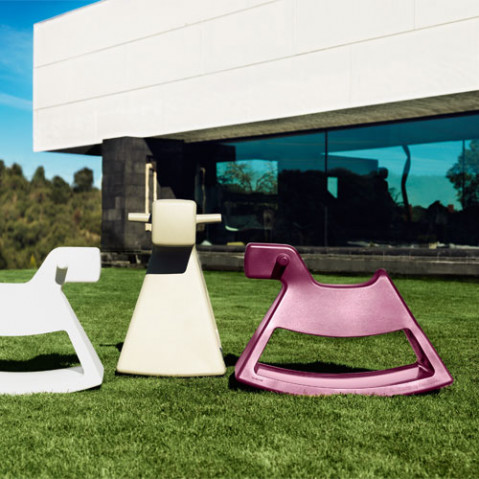 tabouret bascule rosinante kids vondom blanc
