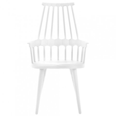 chaise quatre pieds comback kartell blanc