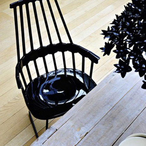 chaise tubulaire comback kartell noir
