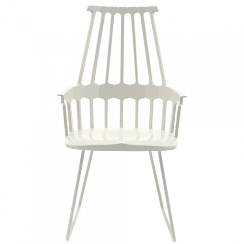 chaise tubulaire comback kartell blanc