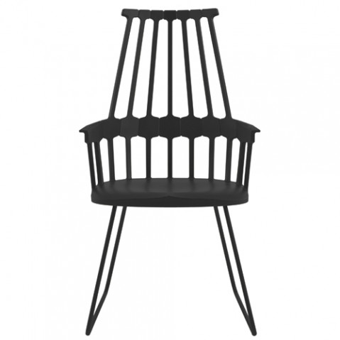 chaise tubulaire comback kartell noir