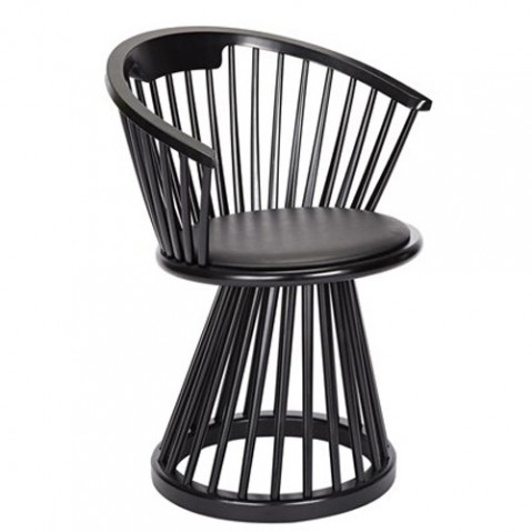 chaise fan tom dixon chene noir