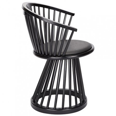 chaise fan tom dixon chene noir