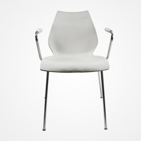 chaise accoudoirs maui kartell blanc