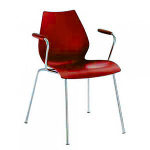 chaise accoudoirs maui kartell pourpre