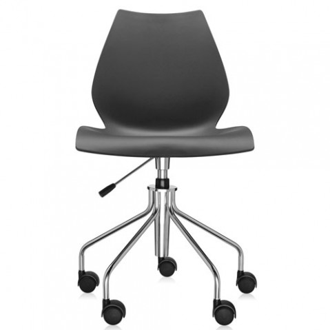 chaise roulettes maui kartell anthracite