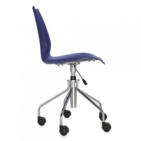 chaise roulettes maui kartell bleu marine