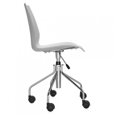 chaise roulettes maui kartell gris clair