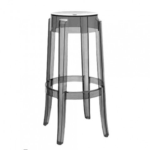 Charles Ghost Tabouret H75 Design Kartell Fume
