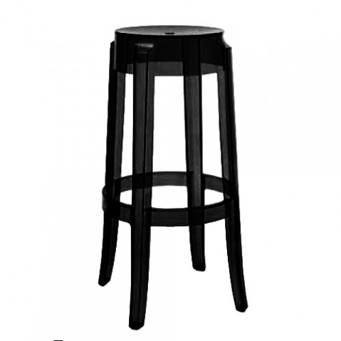 Charles Ghost Tabouret H 75 Design Kartell Noir