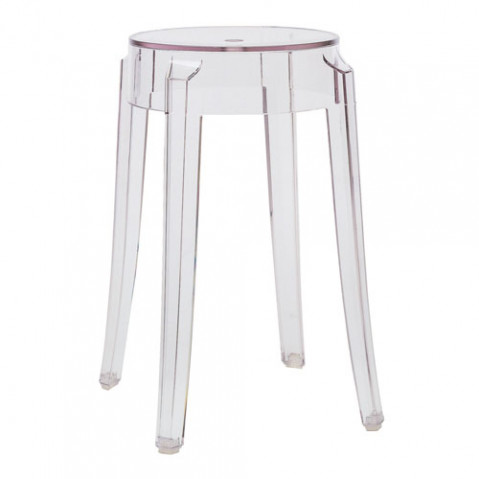 Charles Ghost Tabouret H 46 Design Kartell Transparent