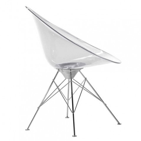 Eros Fauteuil 4 Pieds Design Kartell Cristal