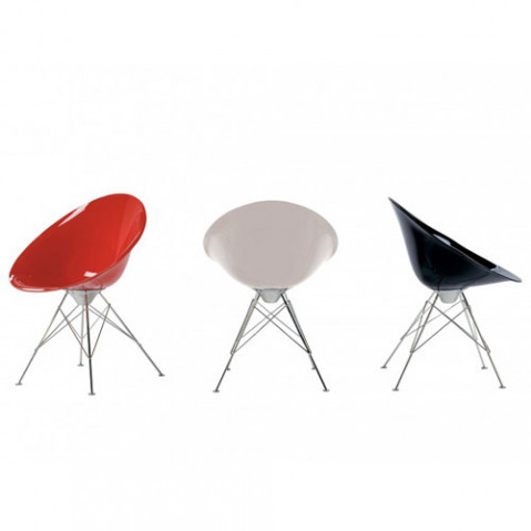 Eros Fauteuil 4 Pieds Design Kartell Opaque Blanc