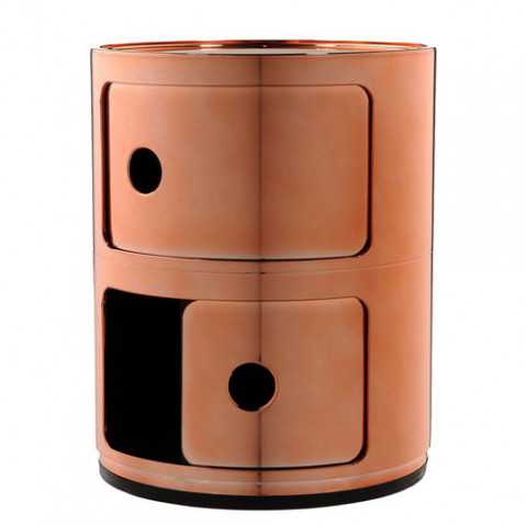 meuble rangement componibili 2 elements kartell cuivre