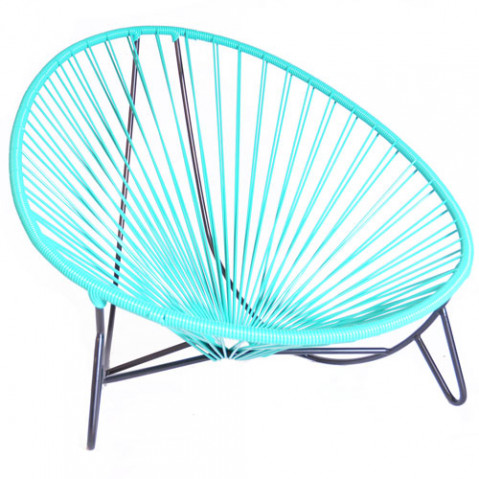 fauteuil bas tulum boqa vert turquoise