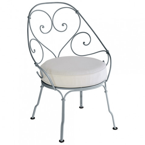 fauteuil cabriolet 1900 fermob gris orage
