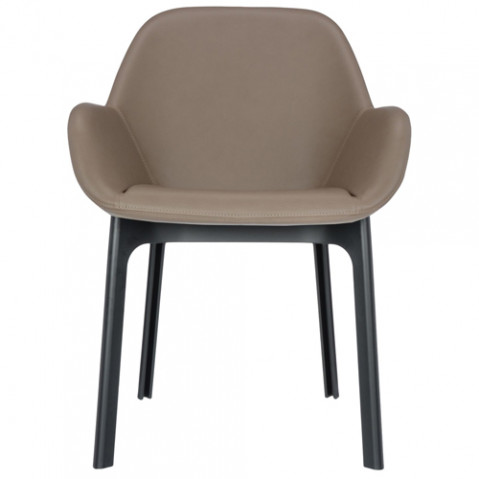 fauteuil clap pvc kartell noir tourterelle