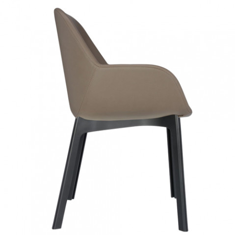 fauteuil clap pvc kartell noir tourterelle
