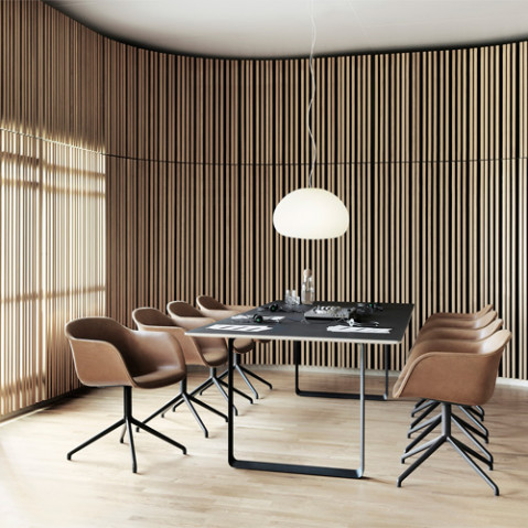 fauteuil fiber etoile muuto noir naturel