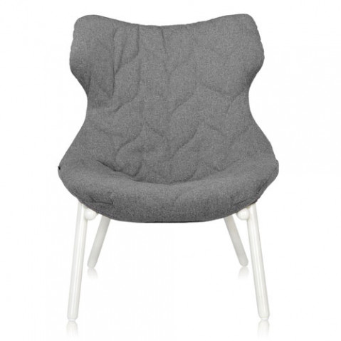 fauteuil foliage blanc kartell trevira gris