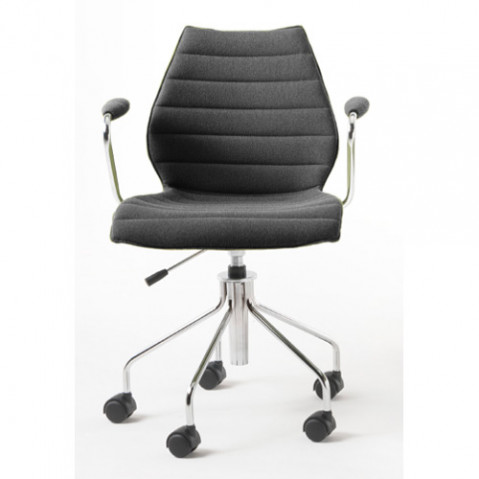 fauteuil roulettes maui soft kartell gris
